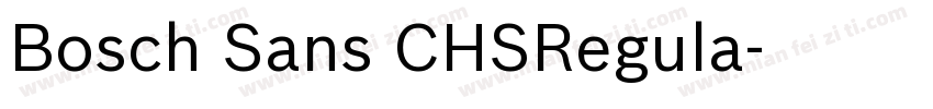 Bosch Sans CHSRegula字体转换
